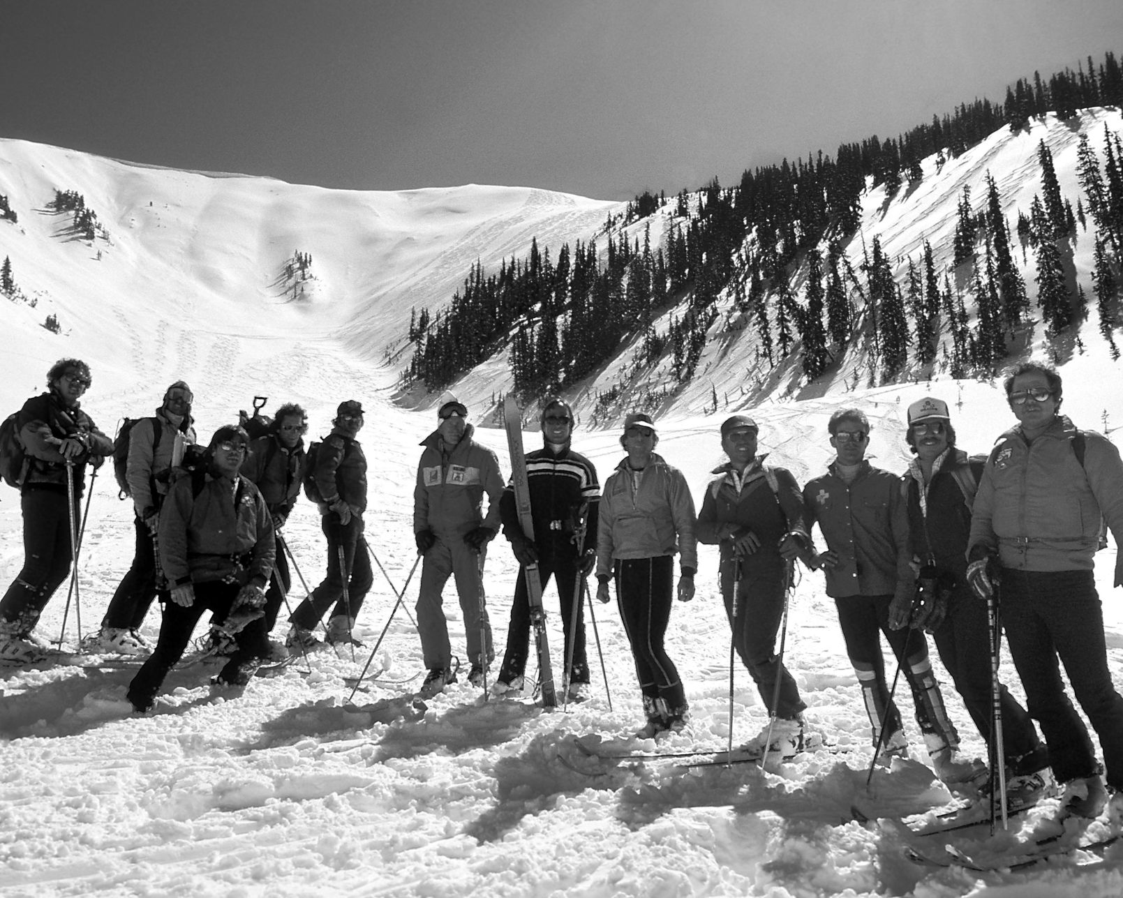 AHSP roup at the bottom of HighlandBowl, 1980s-